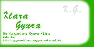 klara gyura business card